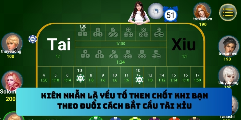 Kiên nhẫn là yếu tố then chốt khi bạn theo đuổi cách bắt cầu tài xỉu